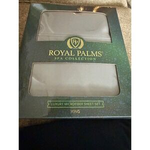 New Royal Palms Spa Collection‎ Luxury Microfiber Sheet Set King Grey